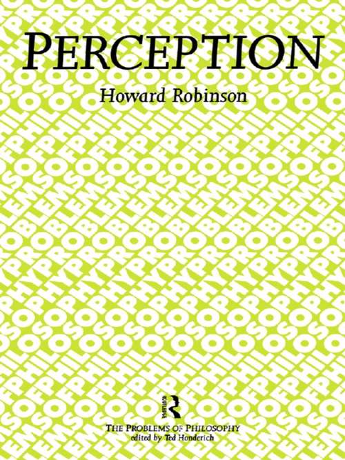 Book cover of Perception (Problems of Philosophy)