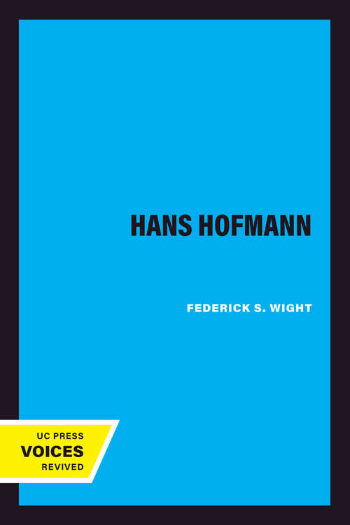 Book cover of Hans Hofmann