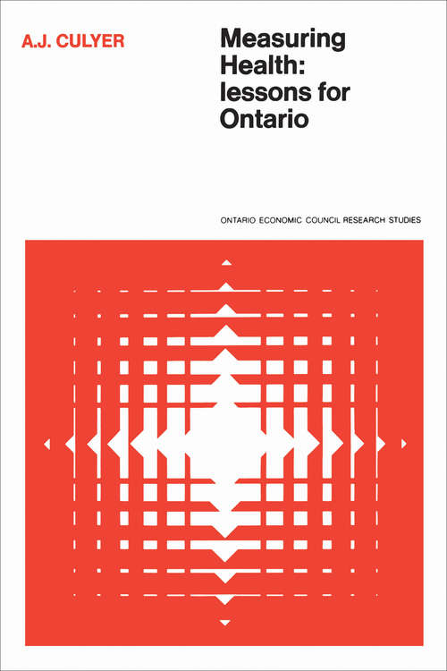 Book cover of Measuring Health: Lessons for Ontario