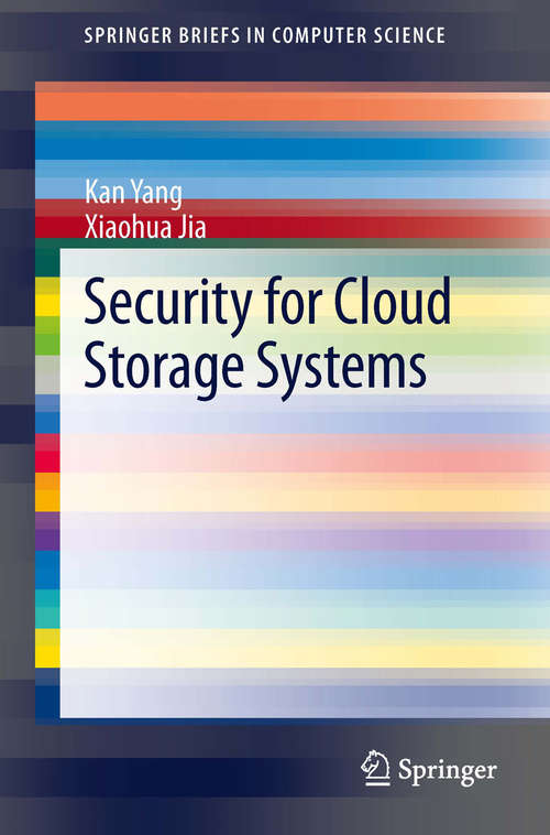 Book cover of Security for Cloud Storage Systems