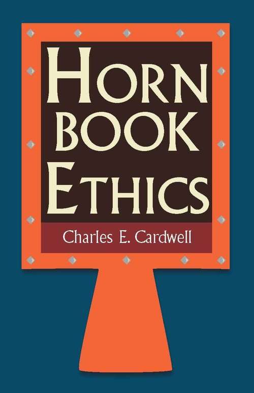 Book cover of Hornbook Ethics