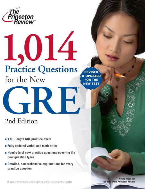 Book cover of 1,014 Practice Questions for the New GRE, 2nd Edition