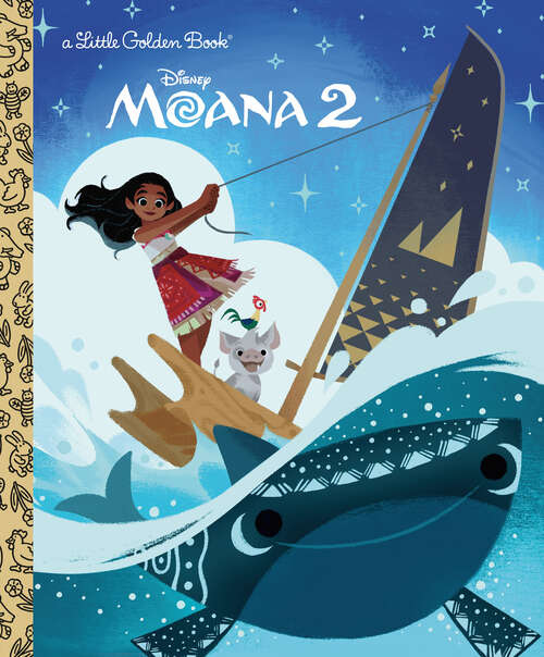 Book cover of Disney Moana 2 Little Golden Book (Little Golden Book)