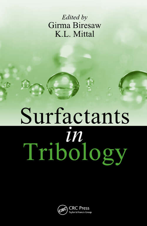 Book cover of Surfactants in Tribology, Volume 1 (1)