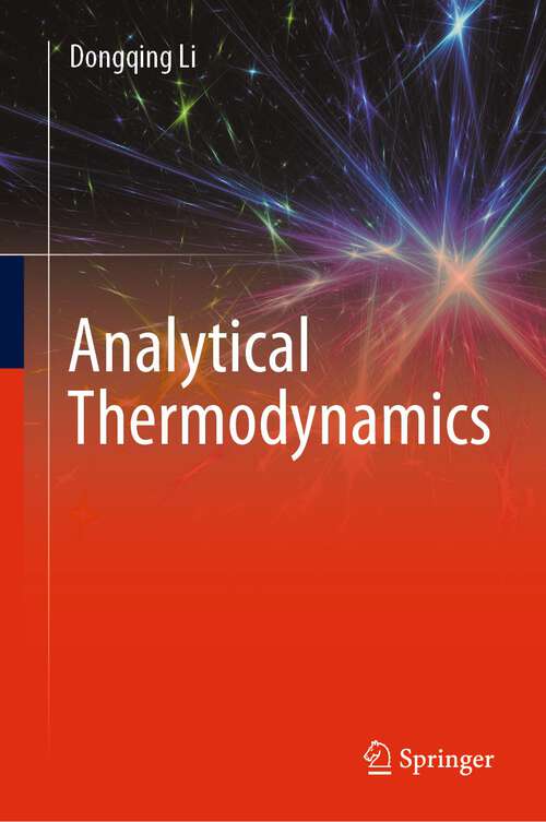 Book cover of Analytical Thermodynamics (1st ed. 2022)