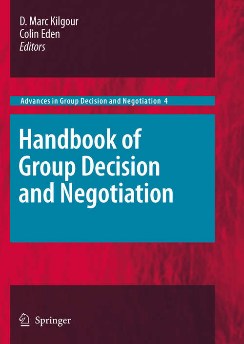 Book cover of Handbook of Group Decision and Negotiation