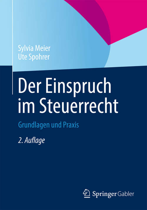 Book cover of Der Einspruch im Steuerrecht