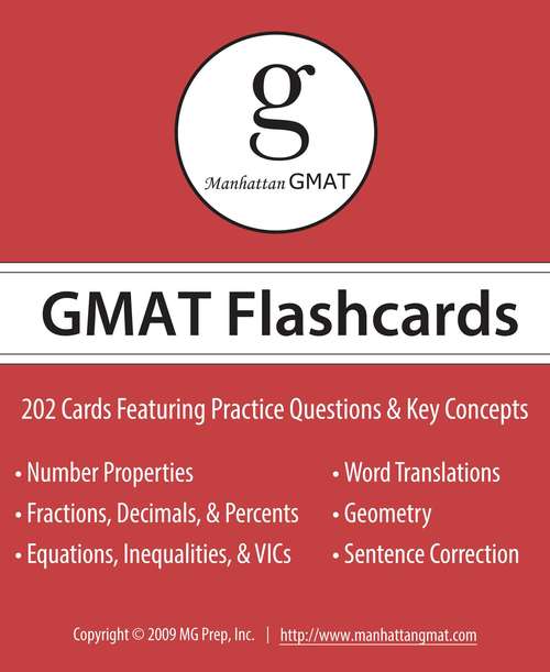 Book cover of Manhattan GMAT Flashcards