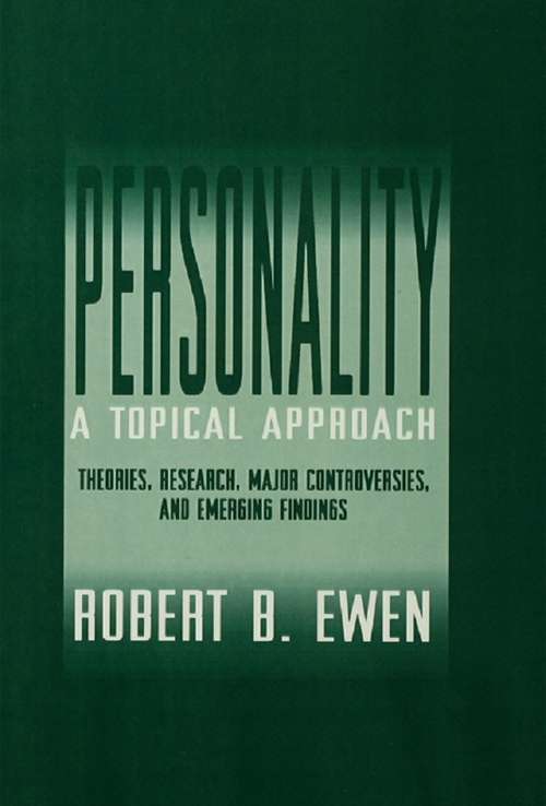 Book cover of Personality: Theories, Research, Major Controversies, and Emerging Findings