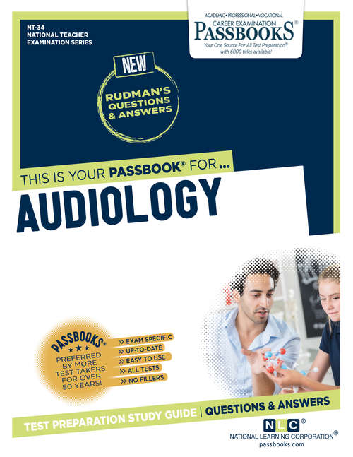 Book cover of AUDIOLOGY: Passbooks Study Guide (National Teacher Examination Series (NTE))