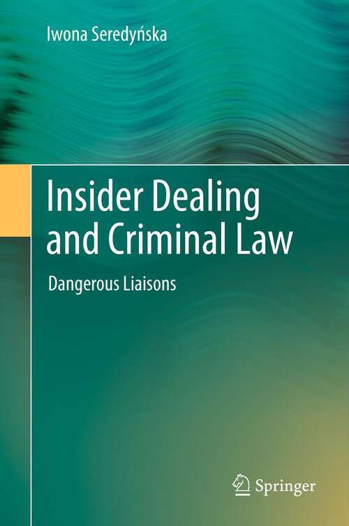 Book cover of Insider Dealing and Criminal Law