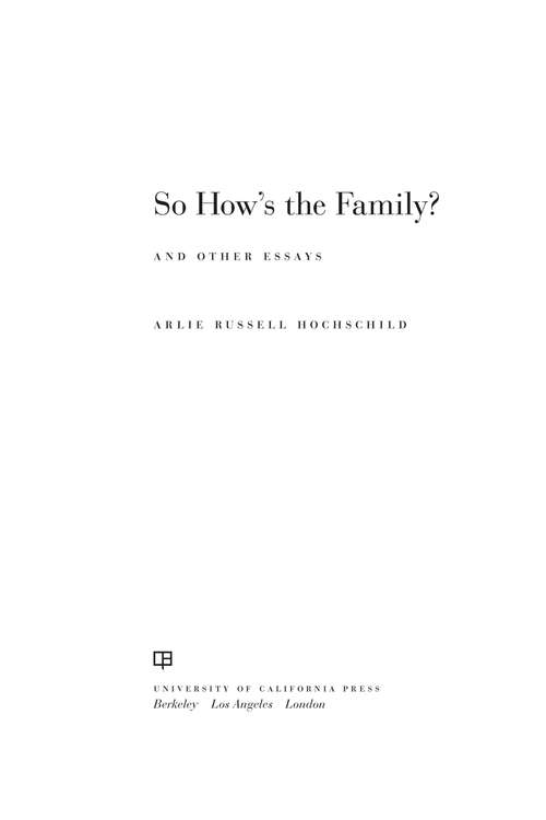 Book cover of So How’s the Family?