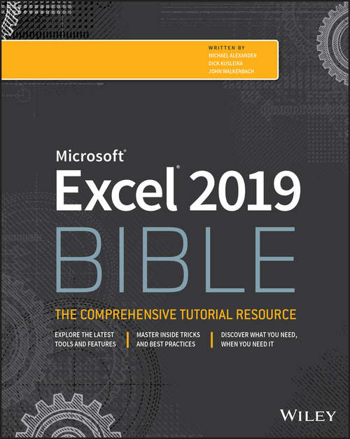 Book cover of Excel 2019 Bible (Bible)