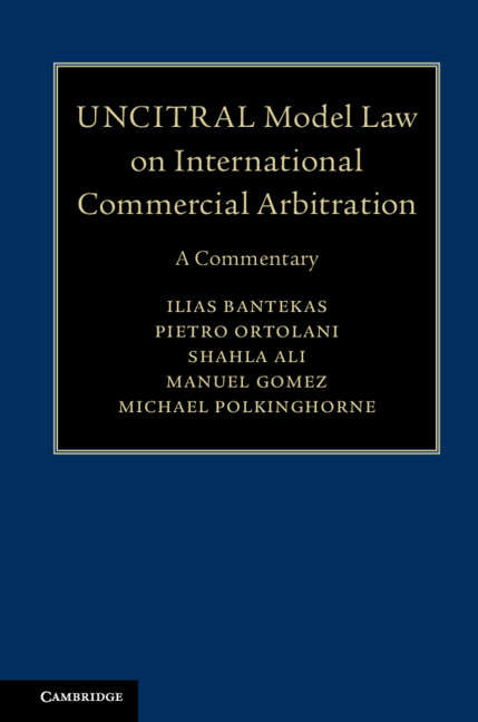 Book cover of UNCITRAL Model Law on International Commercial Arbitration: A Commentary