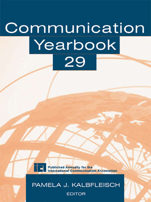 Book cover of Communication Yearbook 29