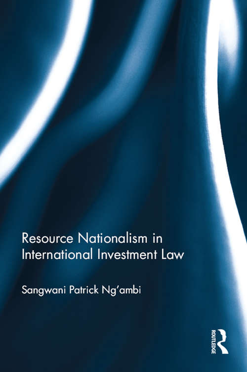 Book cover of Resource Nationalism in International Investment Law