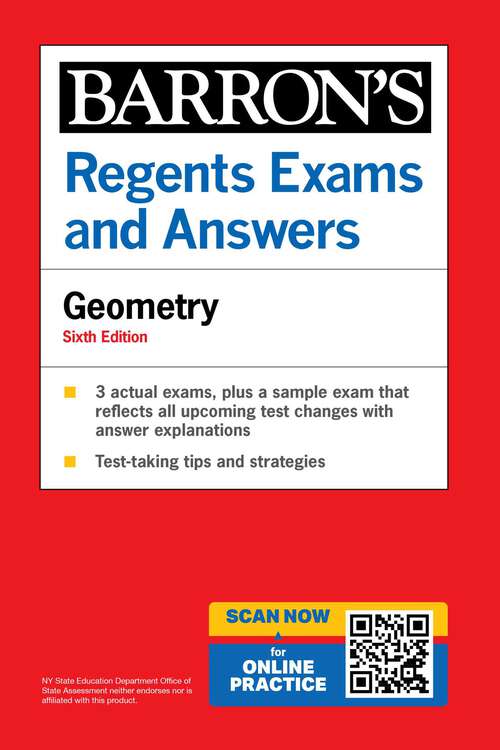 Book cover of Regents Exams and Answers: Geometry, Sixth Edition (Sixth Edition) (Barron's New York Regents)