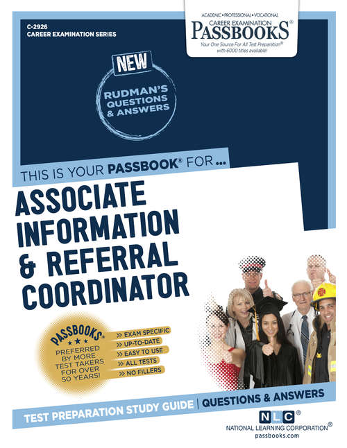 Book cover of Associate Information & Referral Coordinator: Passbooks Study Guide (Career Examination Series)