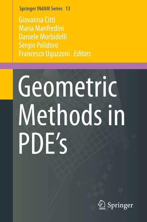 Book cover of Geometric Methods in PDE's