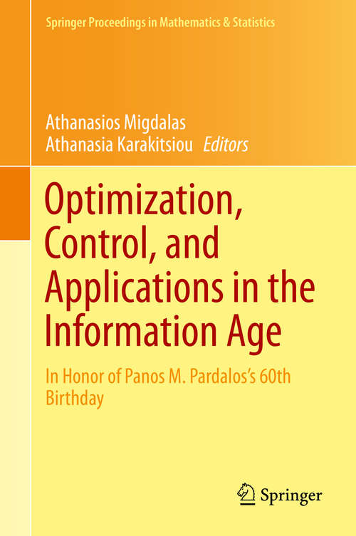 Book cover of Optimization, Control, and Applications in the Information Age