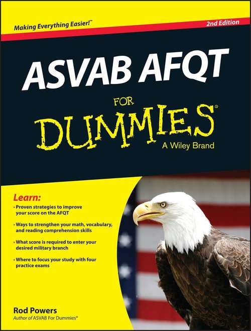 Book cover of ASVAB AFQT For Dummies