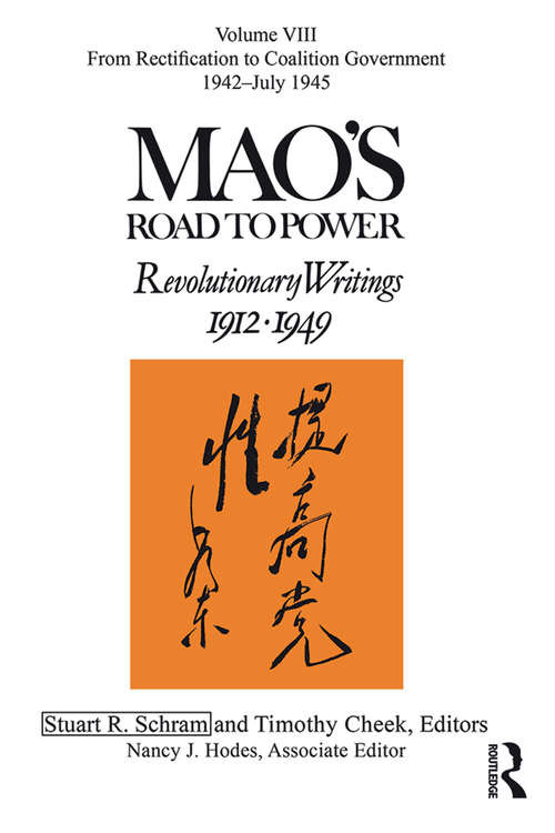 Book cover of Mao's Road to Power: Revolutionary Writings: Volume VIII (An\east Gate Book Ser.)