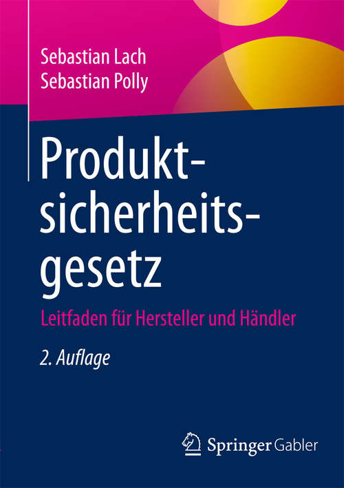 Book cover of Produktsicherheitsgesetz
