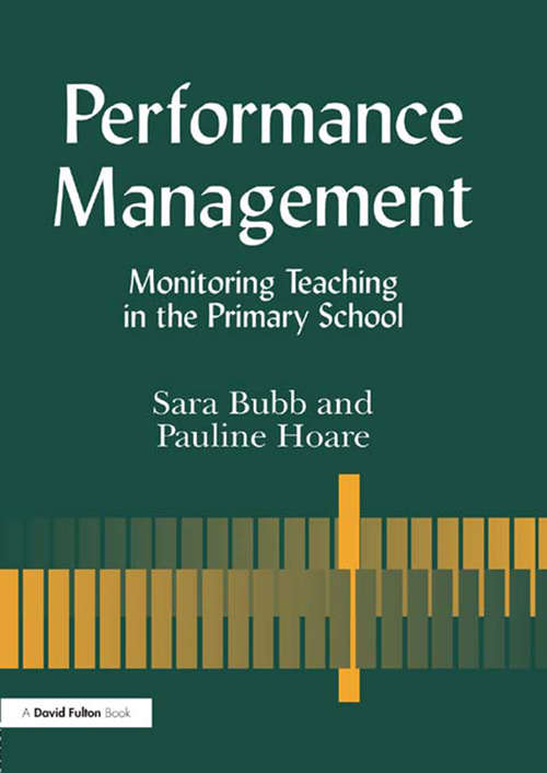 Book cover of Performance Management: Monitoring Teaching in the Primary School