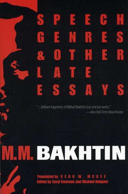 Book cover of Speech Genres and Other Late Essays