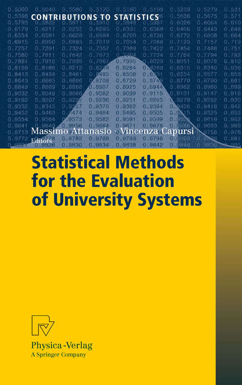 Book cover of Statistical Methods for the Evaluation of University Systems