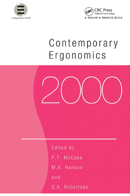 Book cover of Contemporary Ergonomics 2000 (Contemporary Ergonomics)