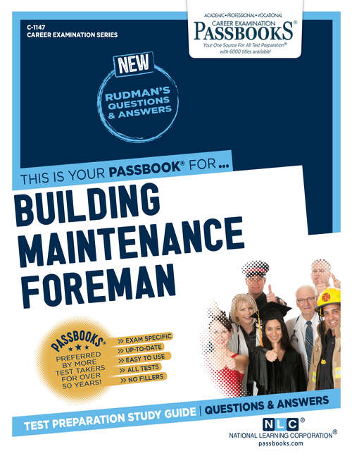 Book cover of Building Maintenance Foreman: Passbooks Study Guide (Career Examination Series)