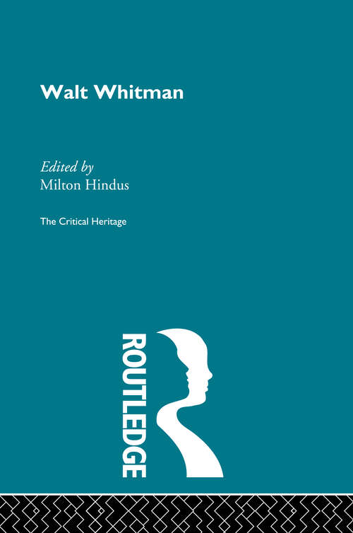 Book cover of Walt Whitman