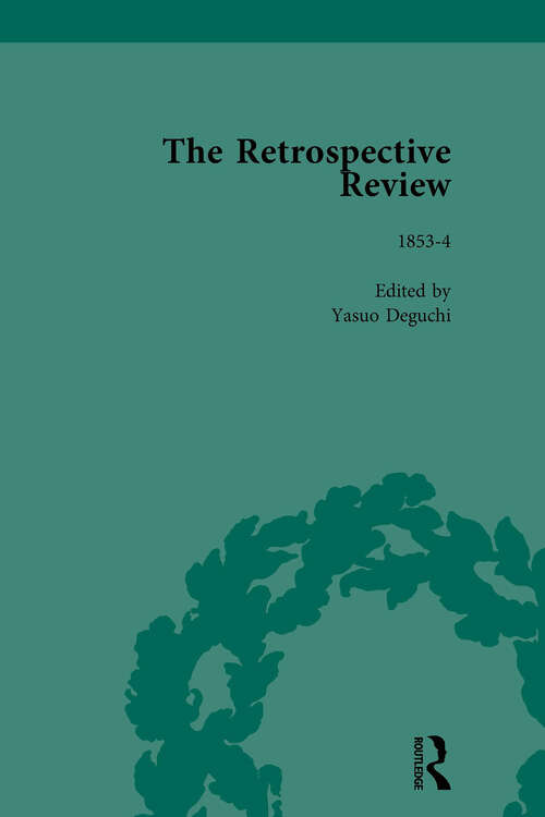 Book cover of The Retrospective Review Vol 18