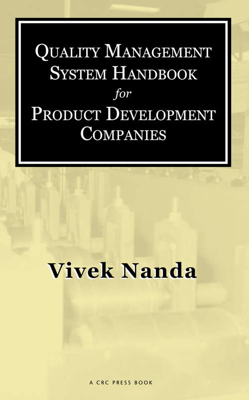 Book cover of Quality Management System Handbook for Product Development Companies