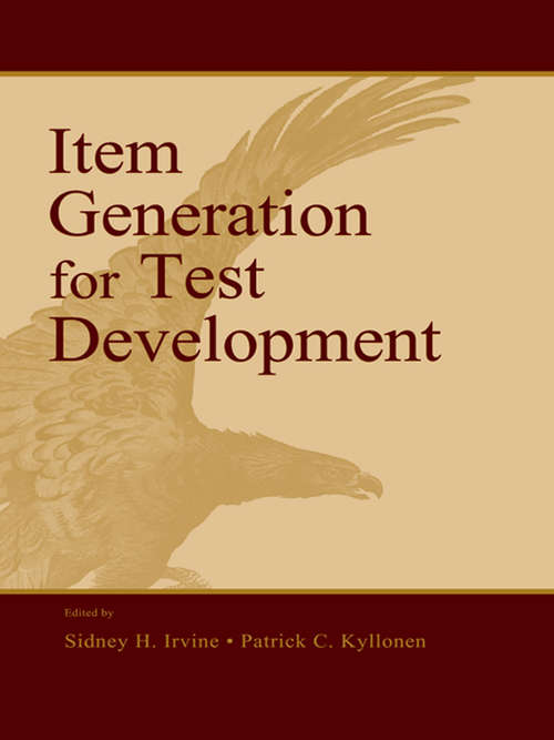 Book cover of Item Generation for Test Development