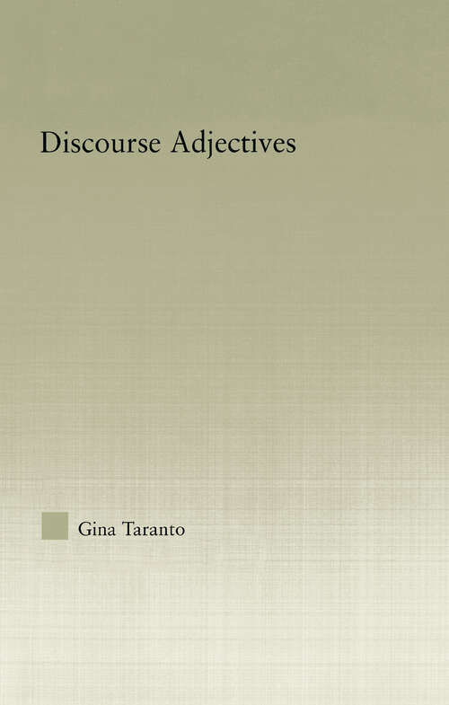 Book cover of Discourse Adjectives