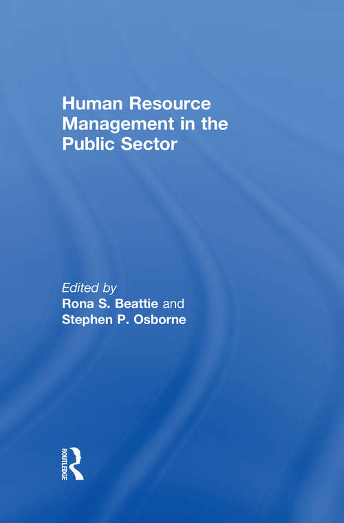 Book cover of Human Resource Management in the Public Sector