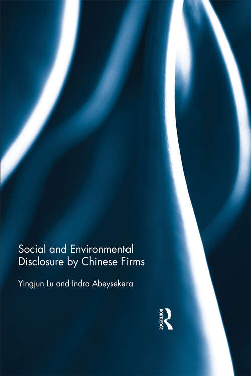 Book cover of Social and Environmental Disclosure by Chinese Firms