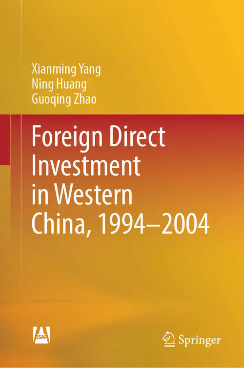 Book cover of Foreign Direct Investment in Western China, 1994–2004