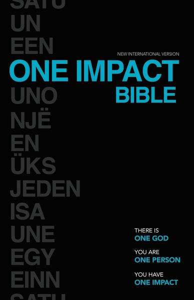 Book cover of NIV One Impact Bible: One God.  One Person.  One Impact.