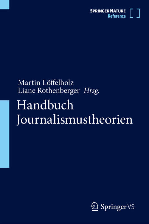 Book cover of Handbuch Journalismustheorien (2. Auflage 2024)