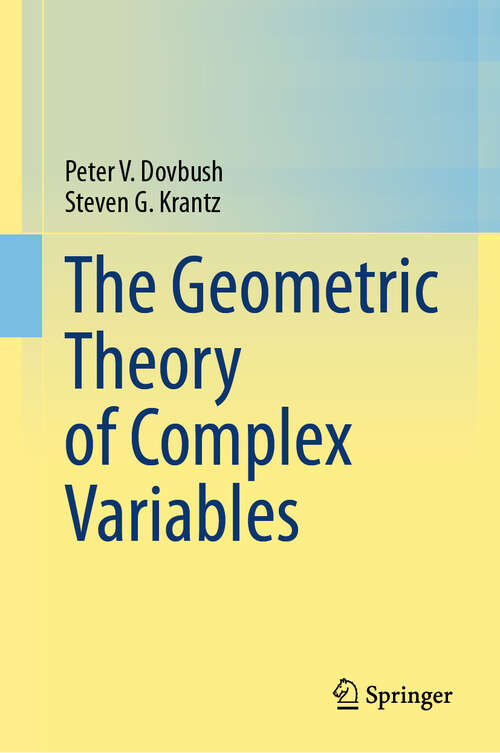 Book cover of The Geometric Theory of Complex Variables