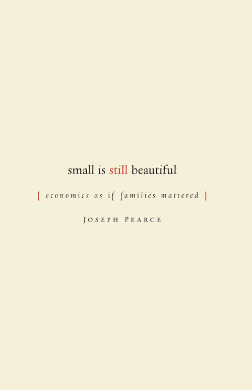 Book cover of Small Is Still Beautiful