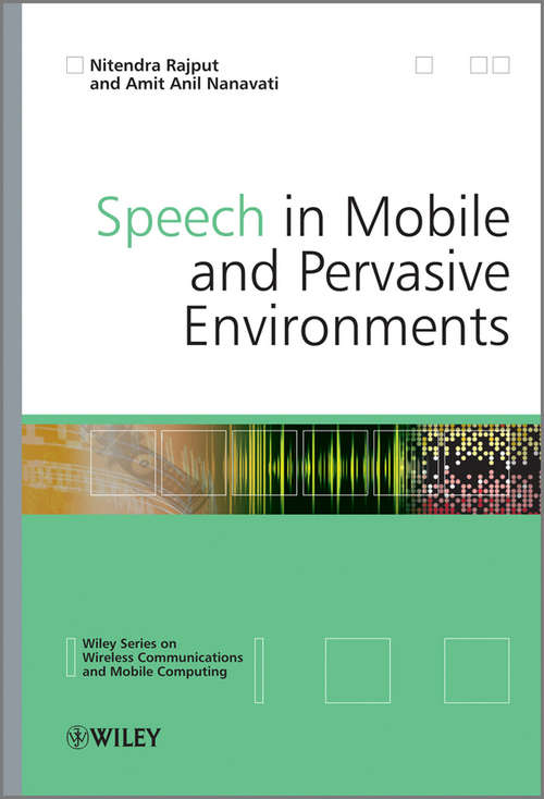 Book cover of Speech in Mobile and Pervasive Environments