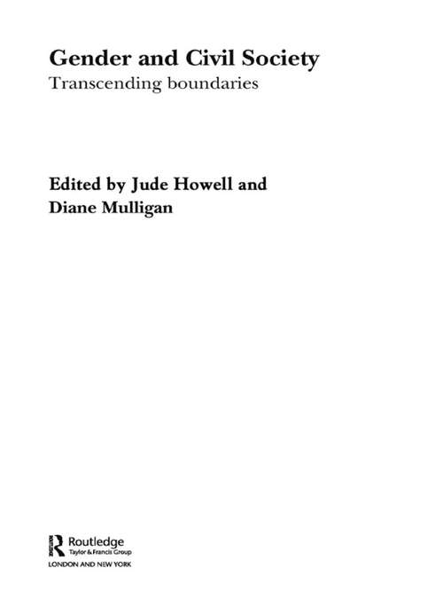 Book cover of Gender and Civil Society: Transcending Boundaries (Routledge Advances in International Relations and Global Politics)