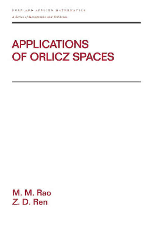 Book cover of Applications Of Orlicz Spaces