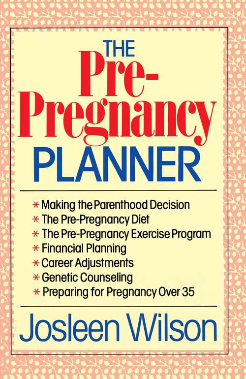 Book cover of The Pre-Pregnancy Planner