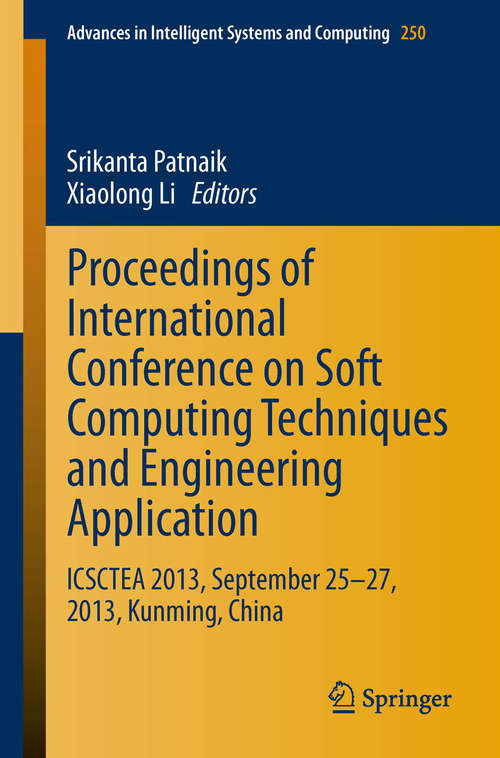 Book cover of Proceedings of International Conference on Soft Computing Techniques and Engineering Application