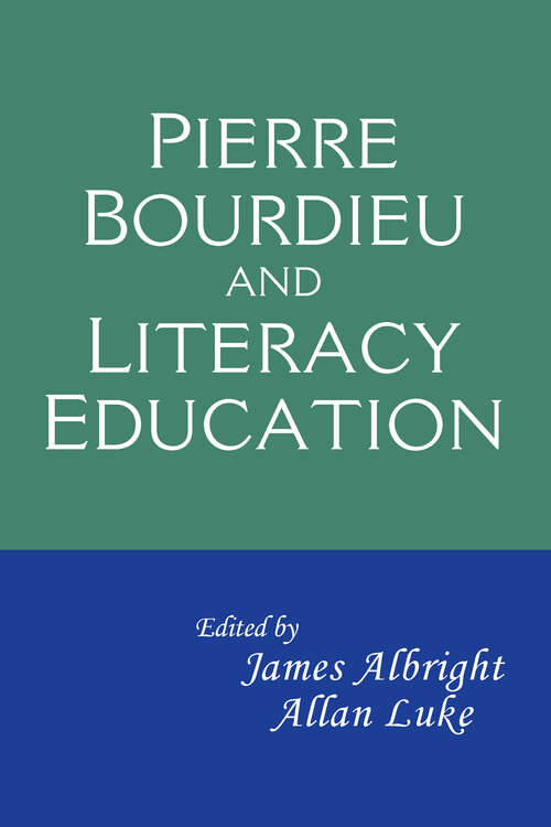 Book cover of Pierre Bourdieu and Literacy Education